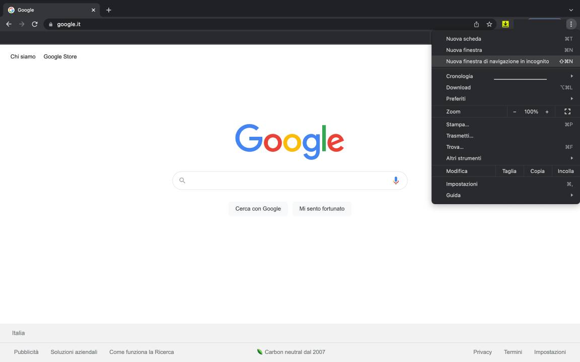 Come navigare in incognito con Chrome Come navigare in incognito con Chrome