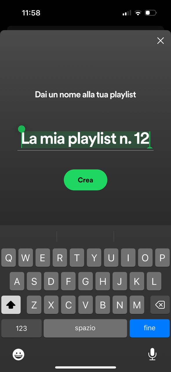 Creare playlist su Spotify