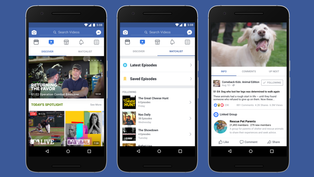 Facebook Watch, la piattaforma streaming per serie e contenuti video