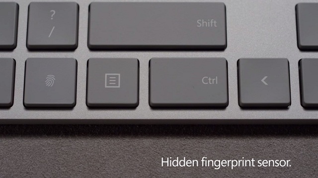 La nuova tastiera della Microsoft ha un lettore d'impronte