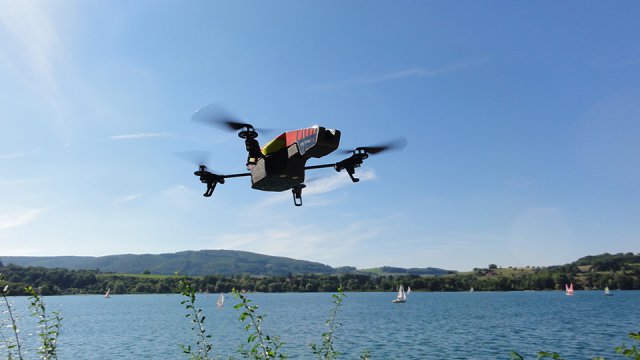 Un drone in fase di volo