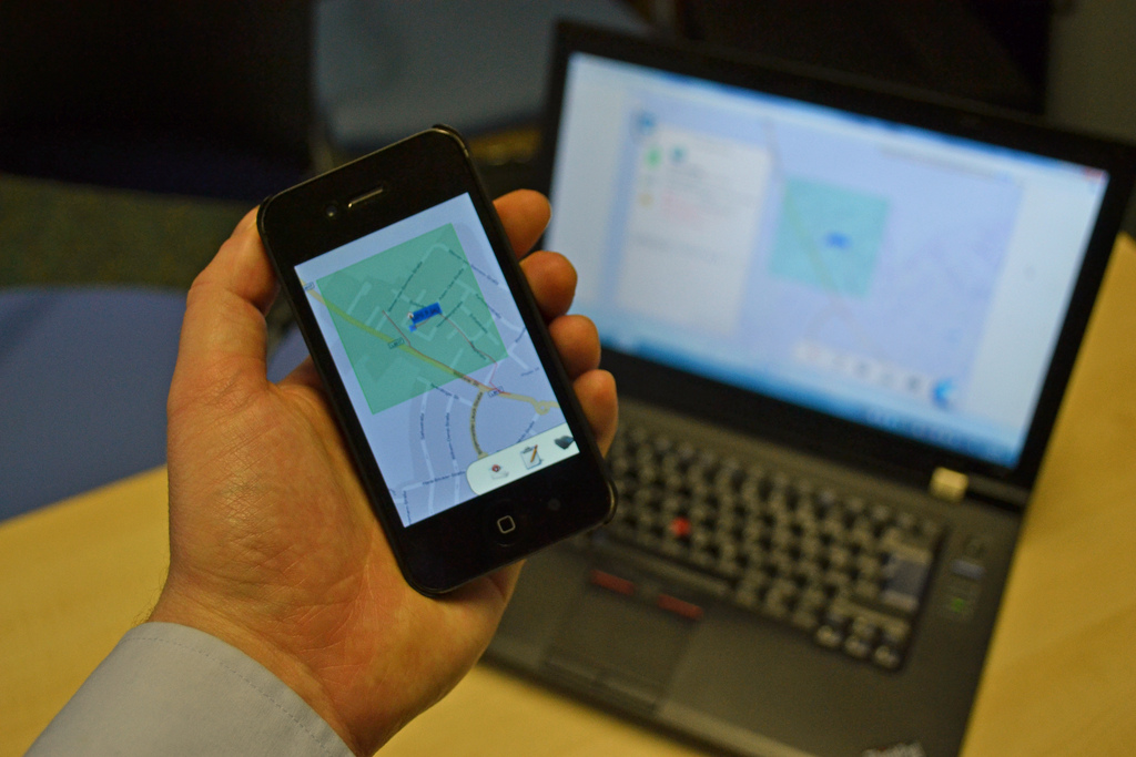 Navigatore GPS su smartphone
