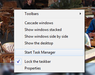 Aprire task manager