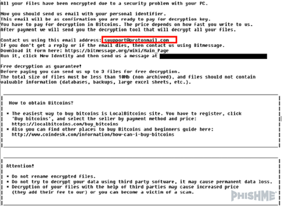 File readme ransomware Scarab