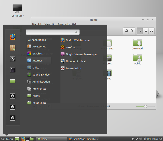 Dock di Linux Mint
