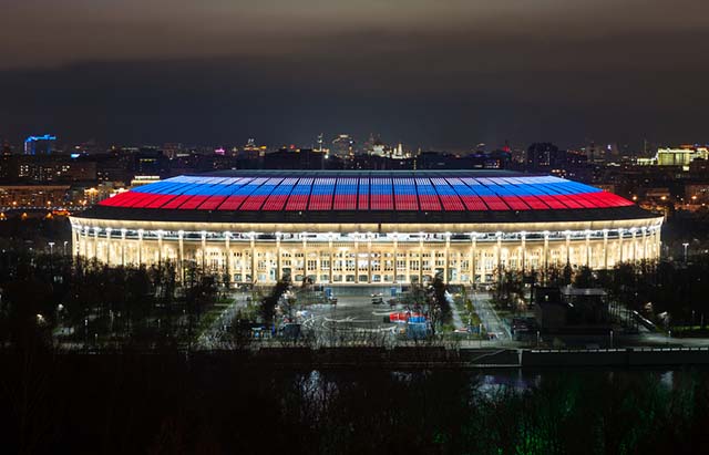 Lo stadio di Mosca dove si giocherà la finale dei mondiali FIFA 2018