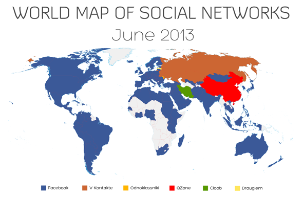 Social network nel mondo a giugno 2013