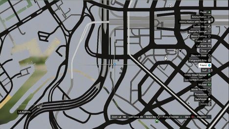 Porzione della mappa di GTA V