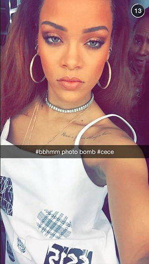 Rihanna su Snapchat