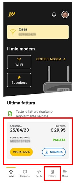 Dove trovo le mie fatture da app