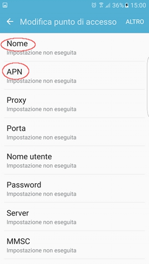 Configurazione APN Fastweb Mobile su Android