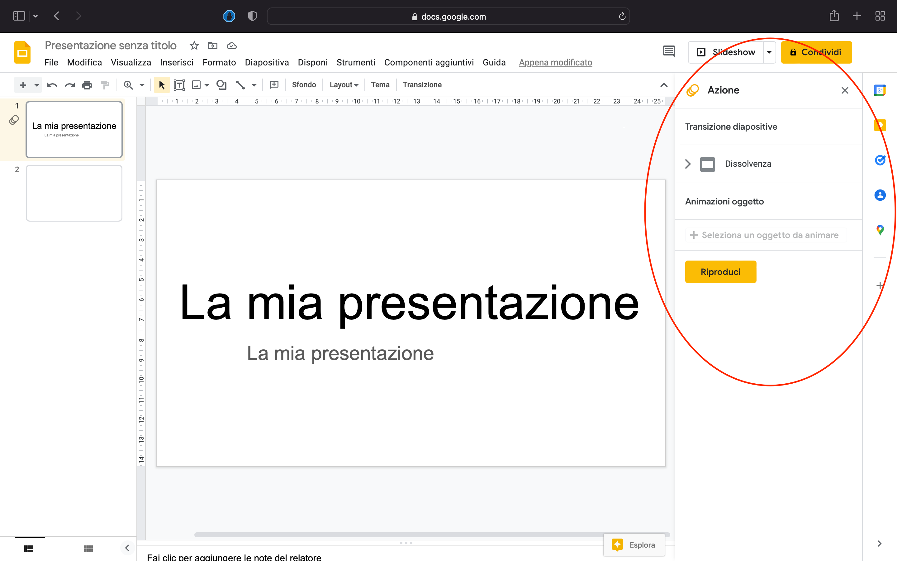 Formattare il testo, inserire un’immagine, creare una transizione Formattare il testo, inserire un’immagine, creare una transizione