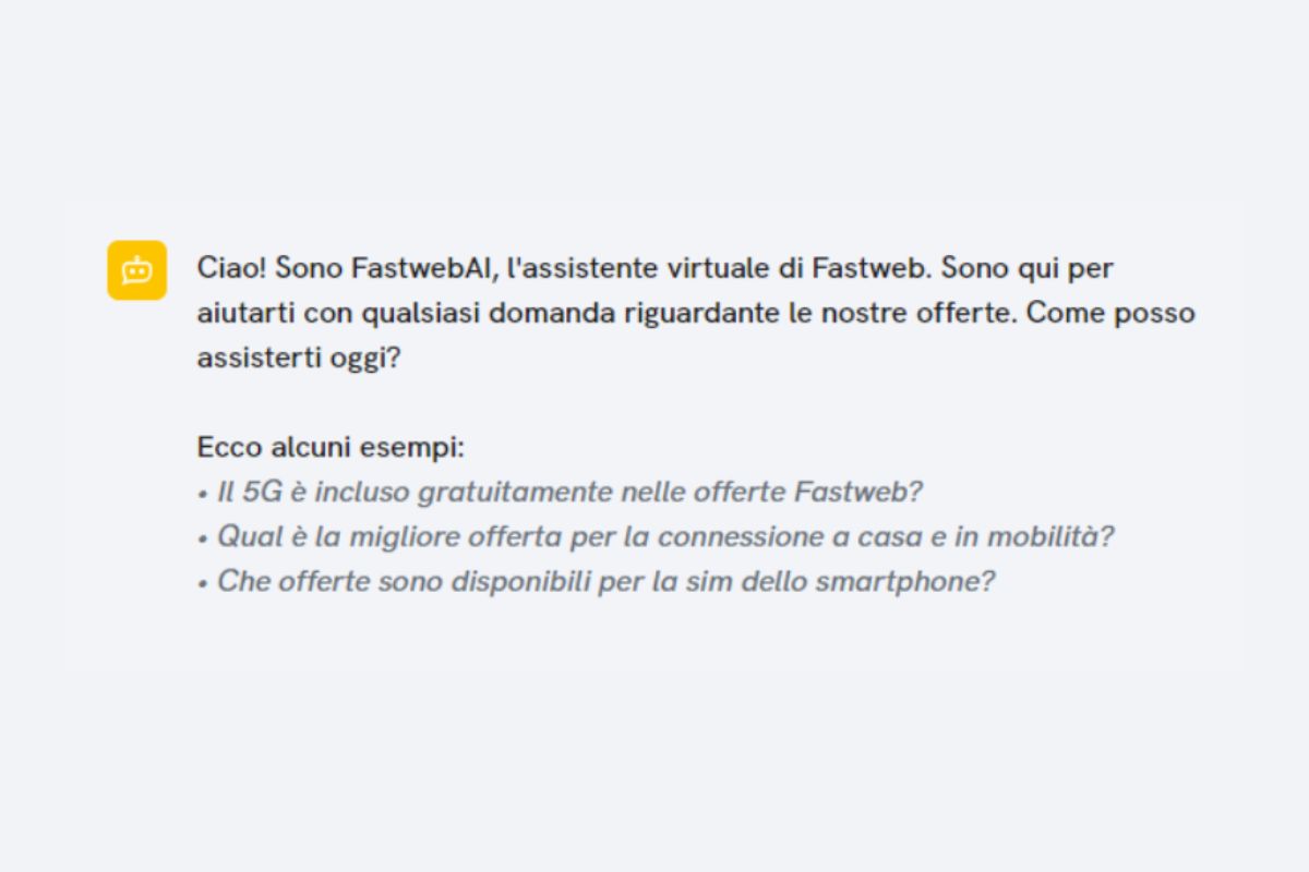 Interfaccia fastwebai Interfaccia fastwebai