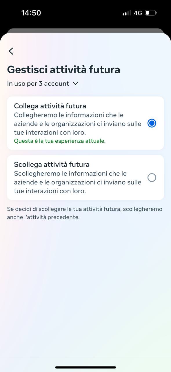 Gestisci attività futura su Facebook