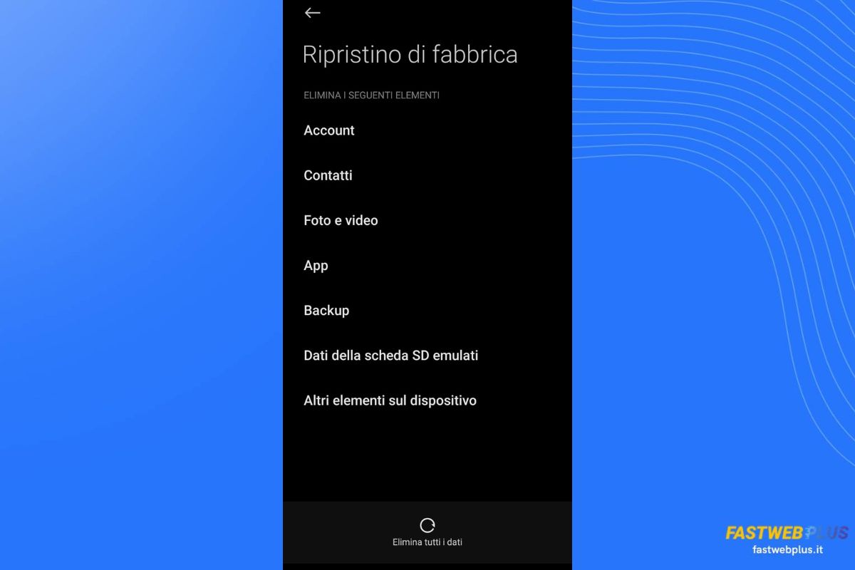 Resettare Android senza perdere dati