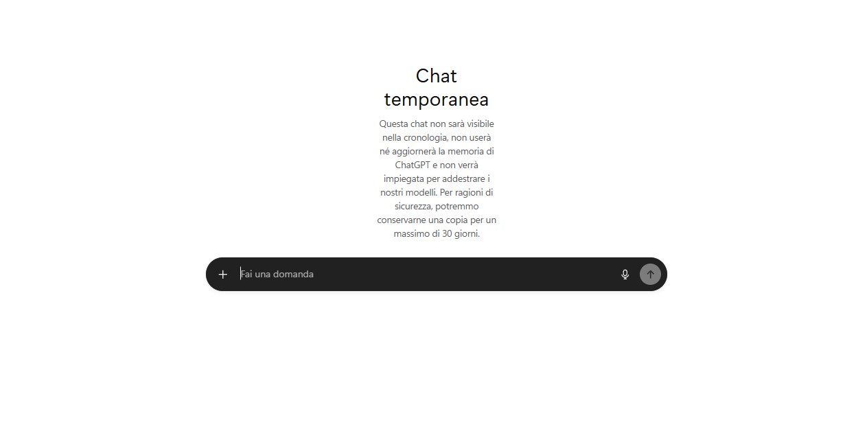 Chat temporanea Chat temporanea