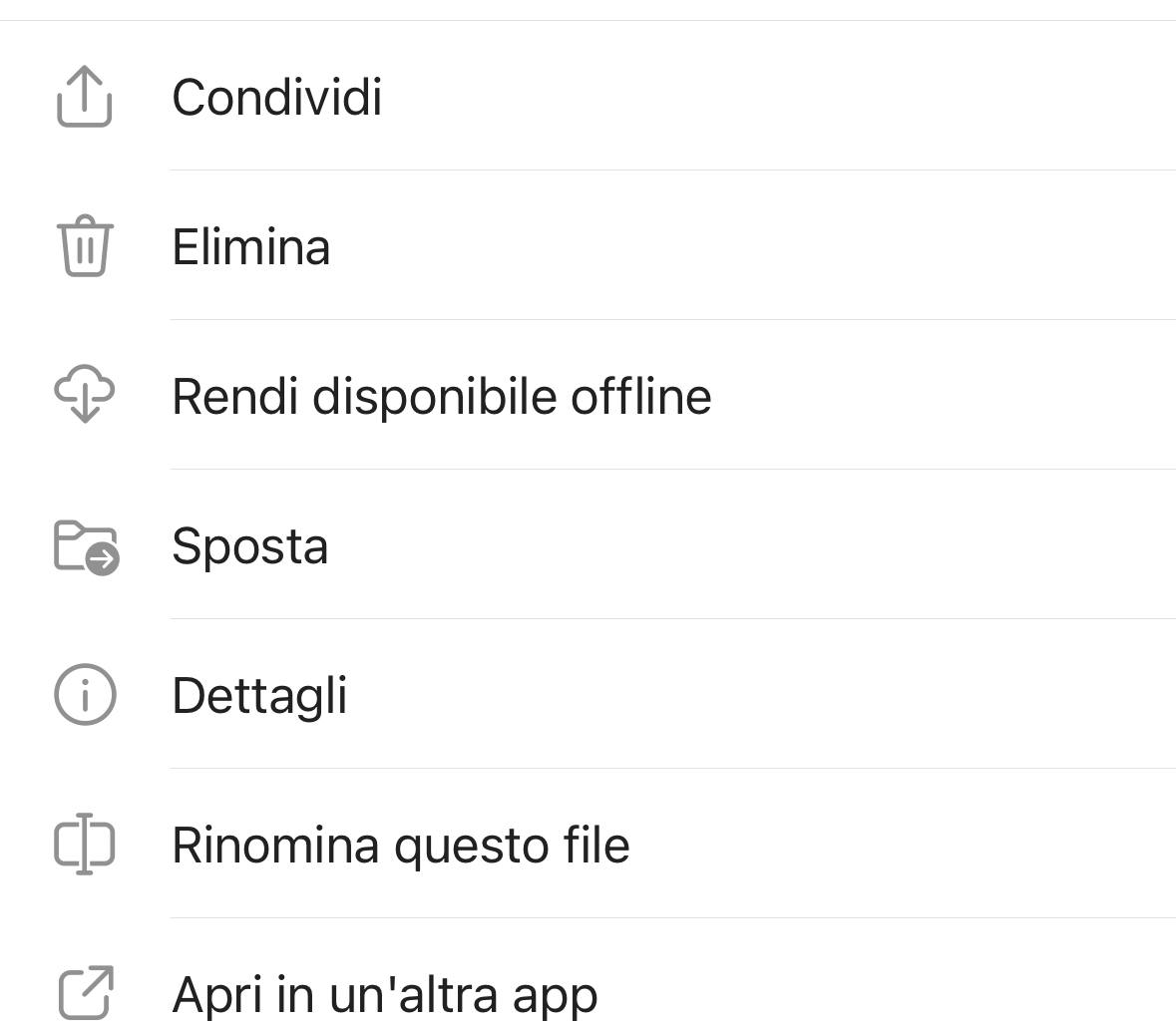 Rendere disponibili file offline onedrive