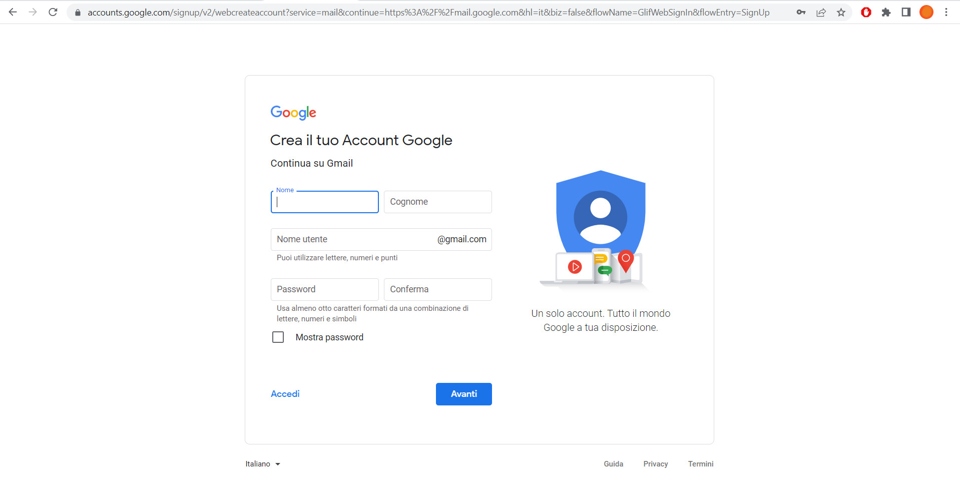 Gmail creare account Gmail creare account