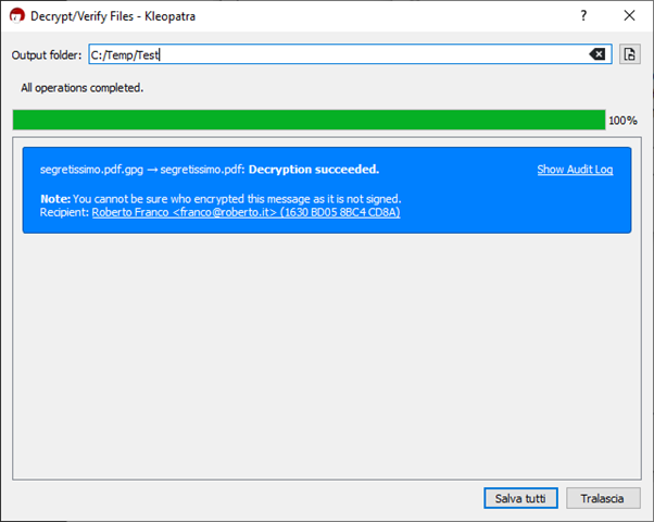 Esito Decrypt Esito Decrypt