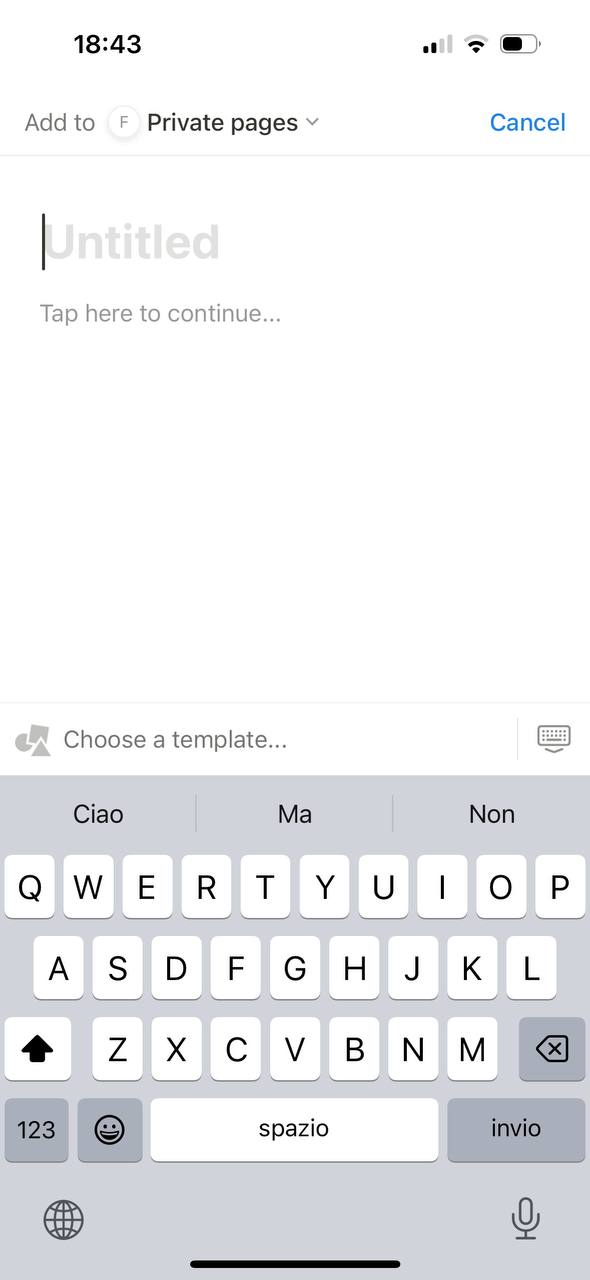 Nuova pagina Notion Nuova pagina Notion