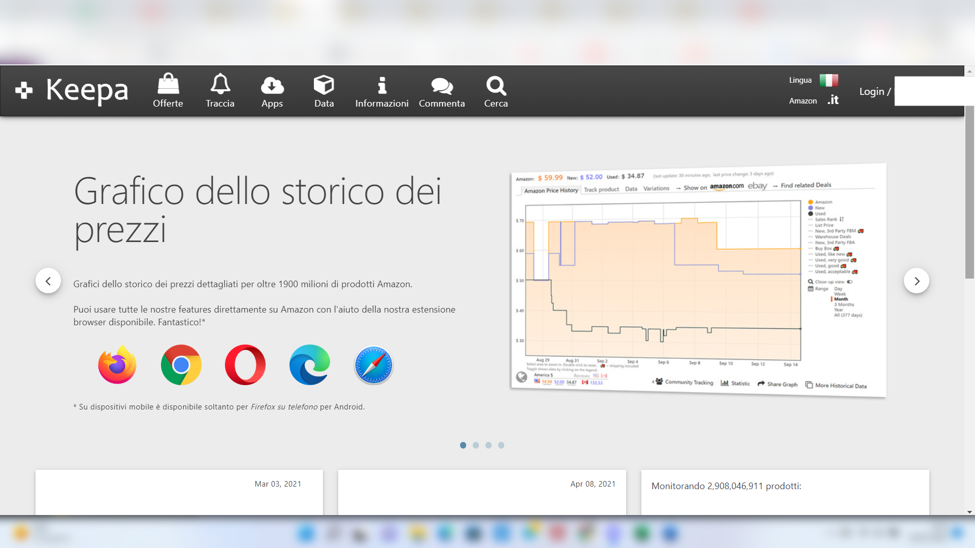Keepa home page Keepa home page