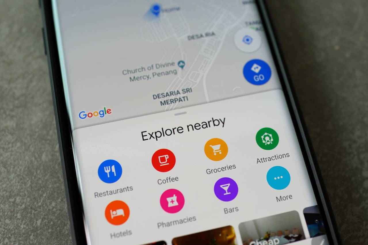 Funzione Esplora vicinanze su Google Maps