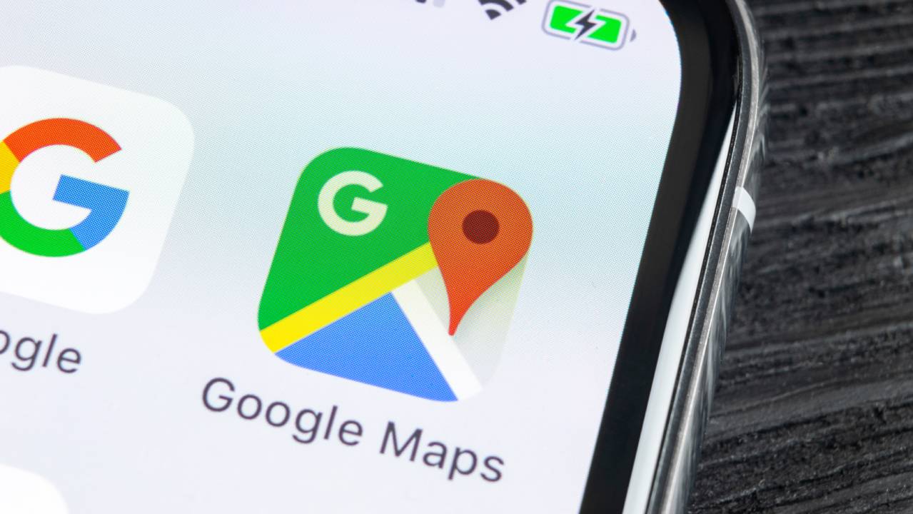 Icona Google Maps su smartphone Icona Google Maps su smartphone
