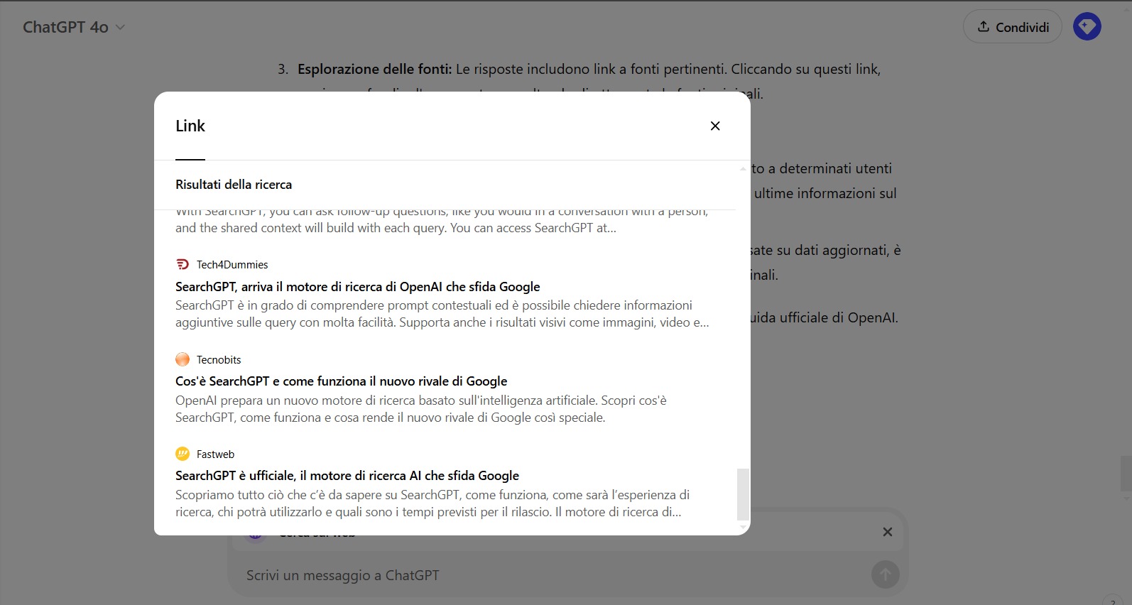 Link di searchgpt Link di searchgpt