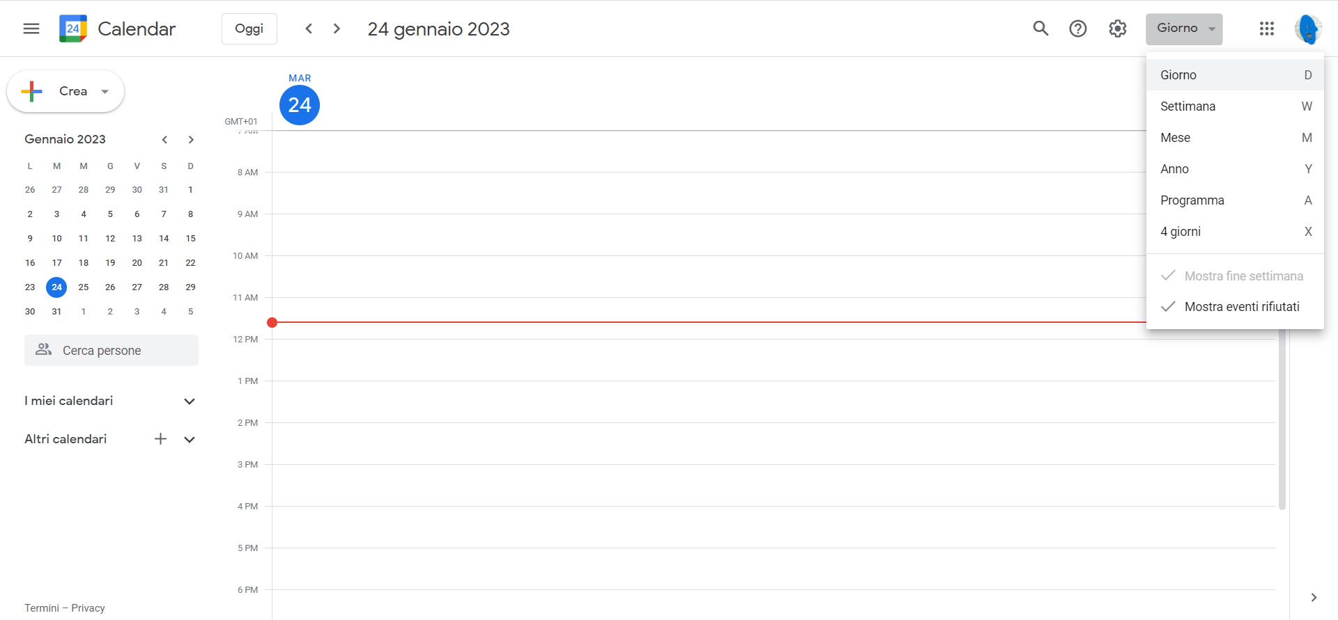 Impostare la visione giornaliera Impostare la visione giornaliera
