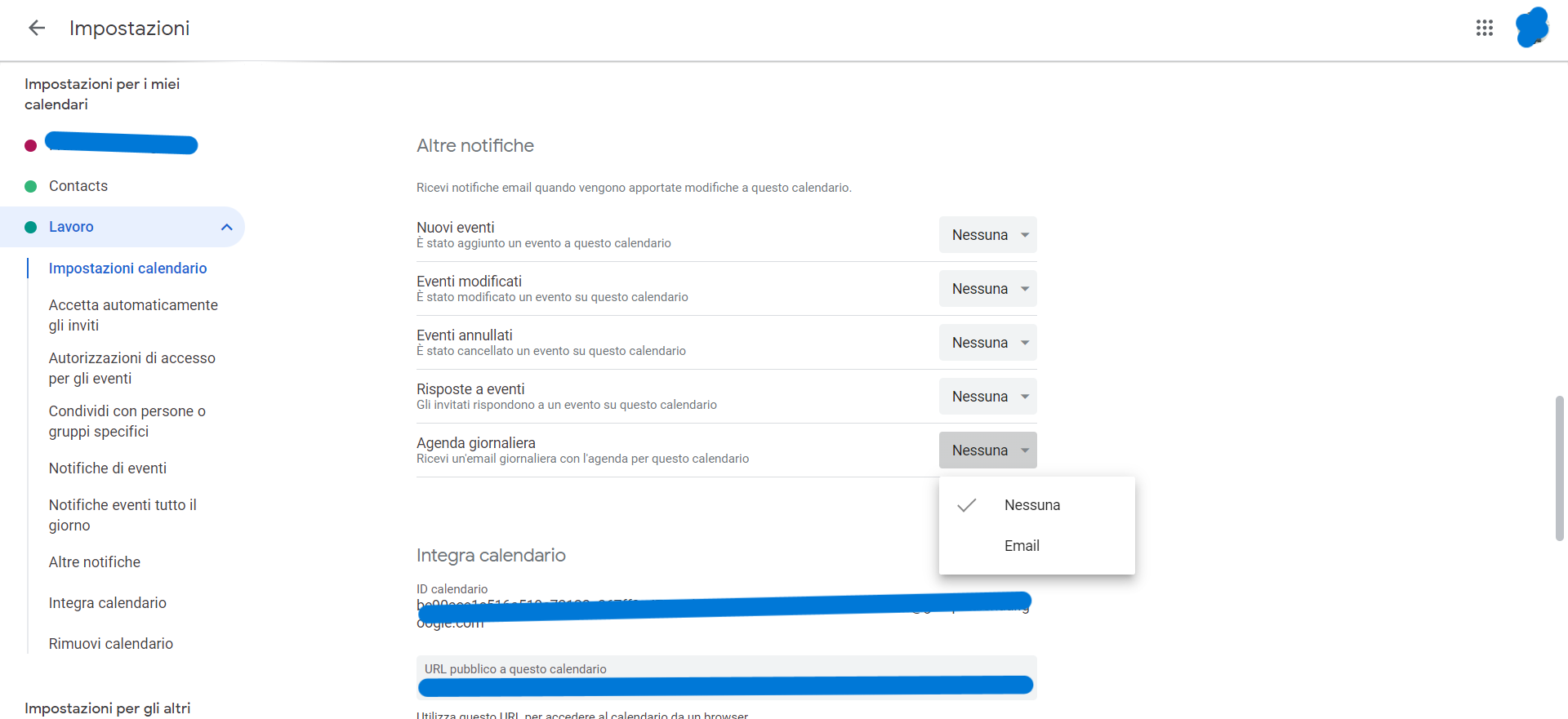 Impostare le notifiche Impostare le notifiche
