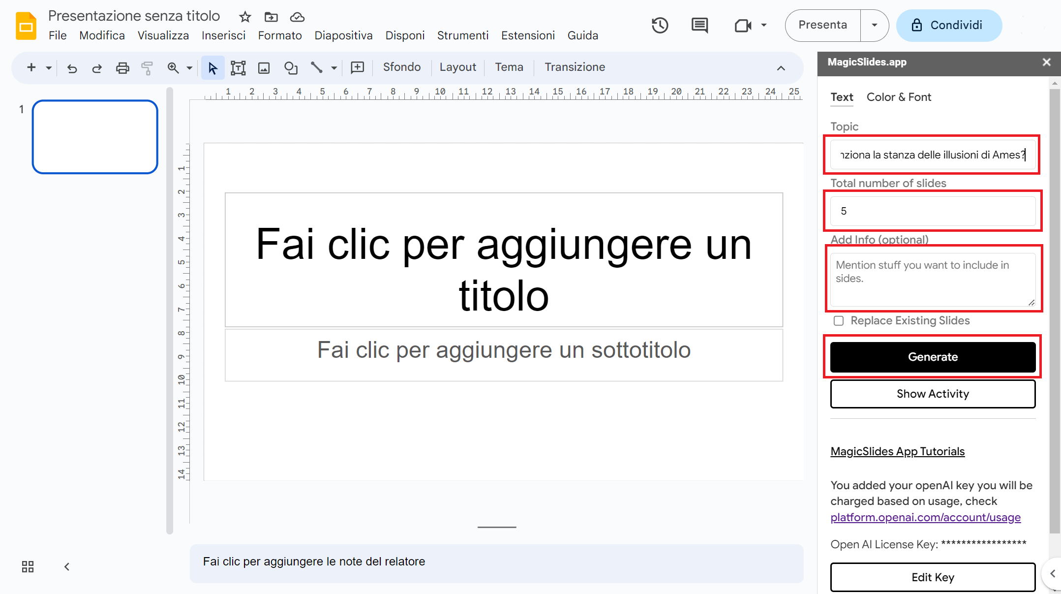 Usare GPT for Slides Usare GPT for Slides