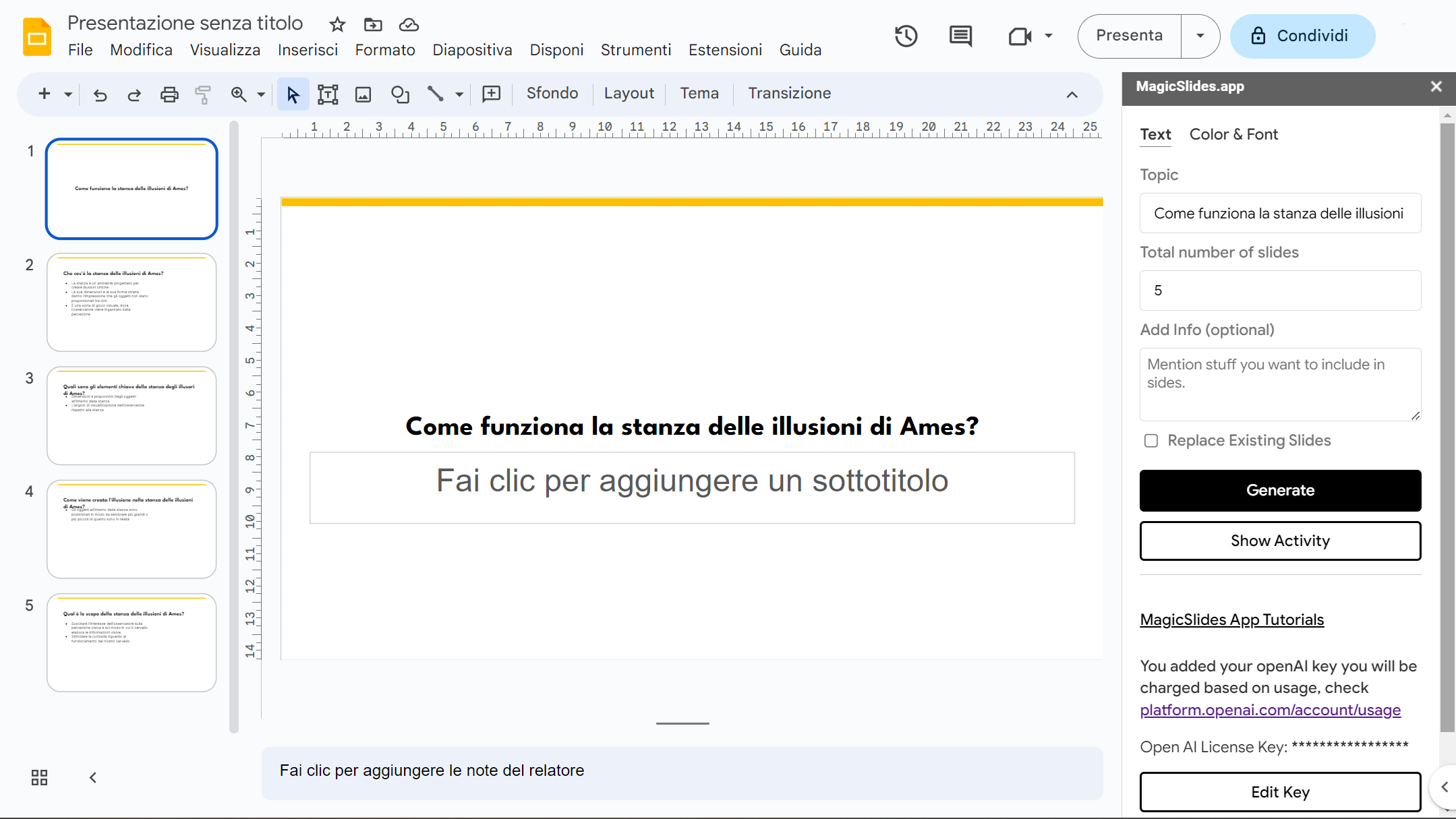 Migliorare la qualità delle slides