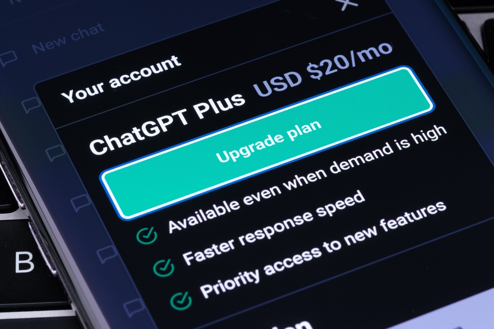 Upgrade abbonamento ChatGPT
