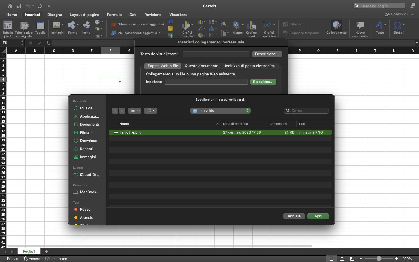 Excel: collegamento a file e a pagine Web