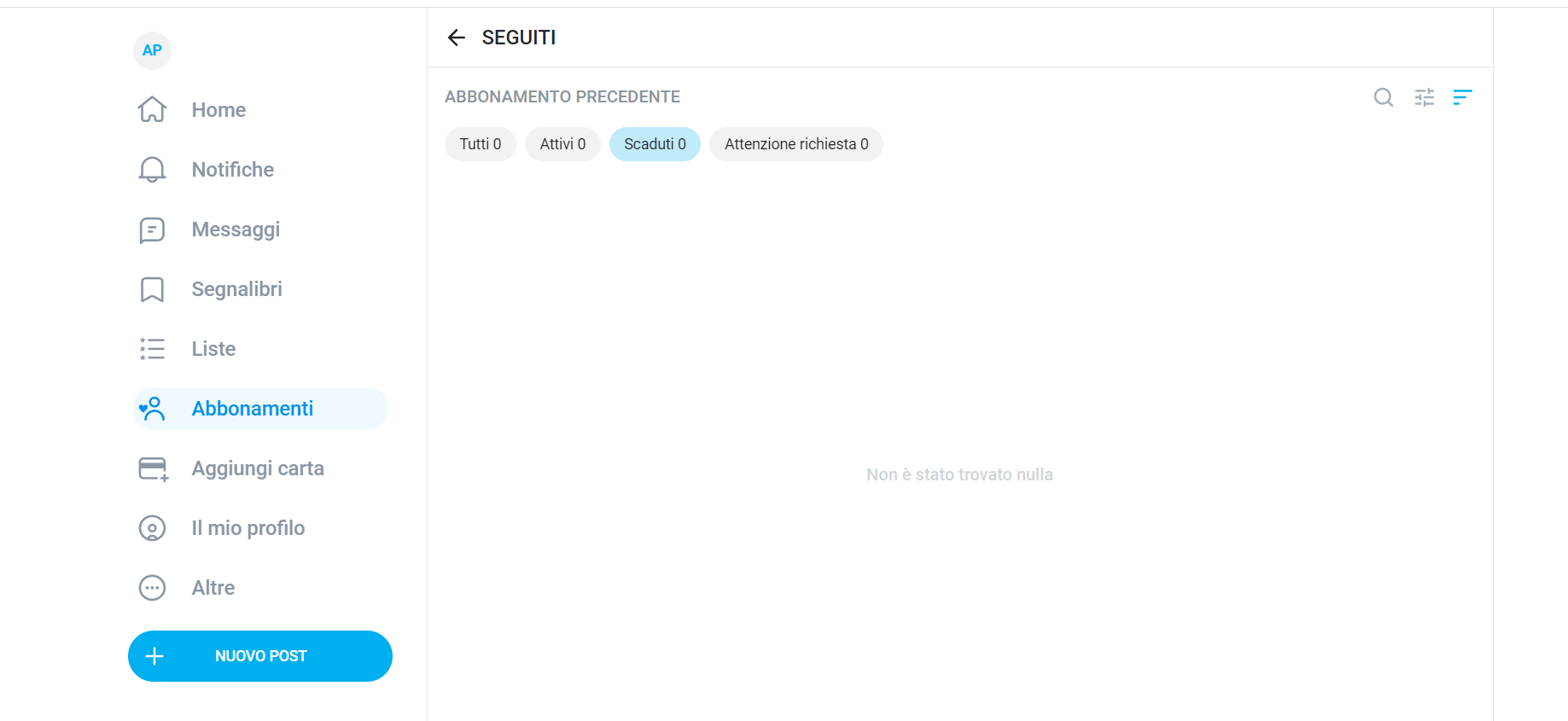 Annullare l’iscrizione agli abbonamenti Annullare l’iscrizione agli abbonamenti