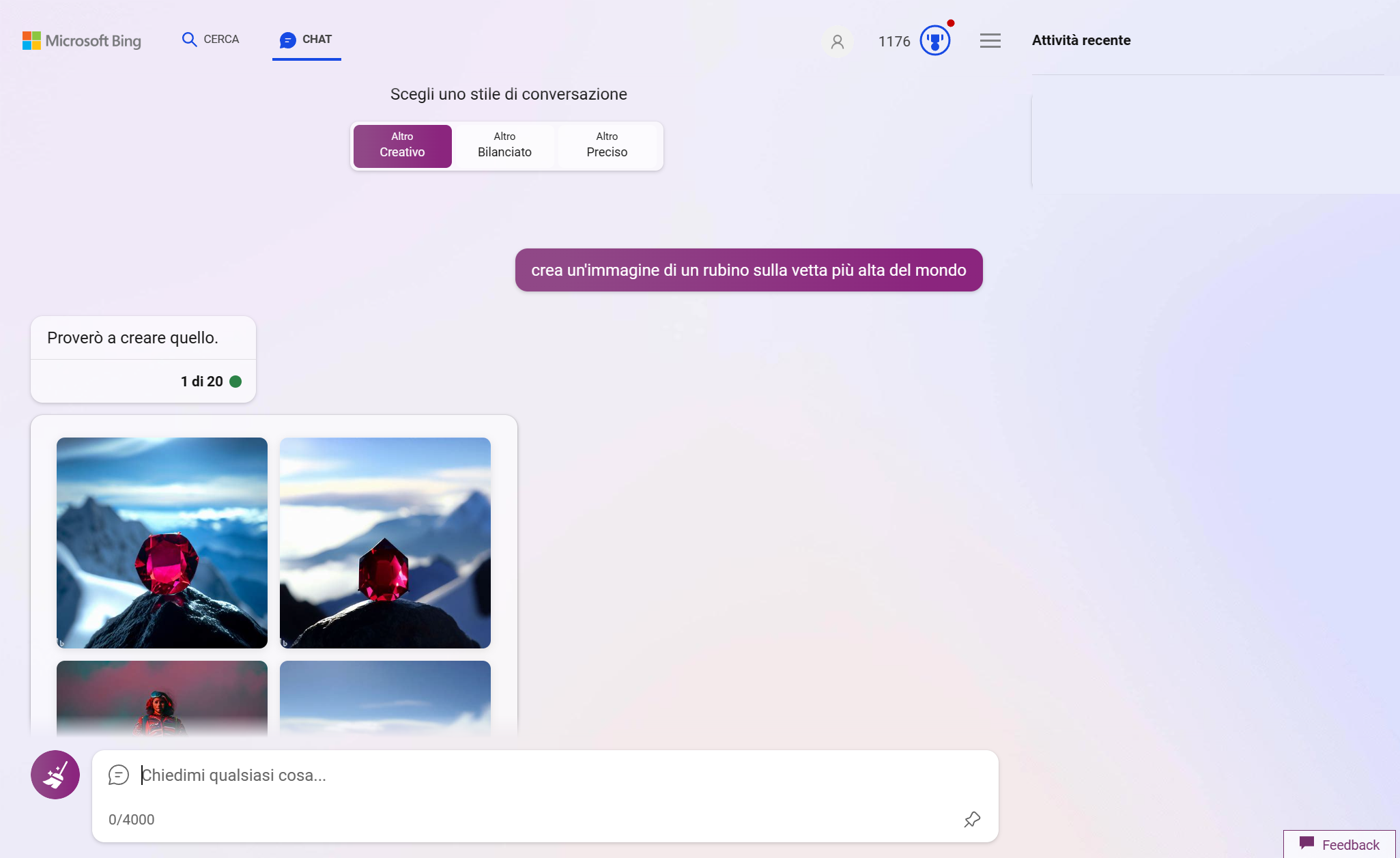 Chat con Microsoft Bing