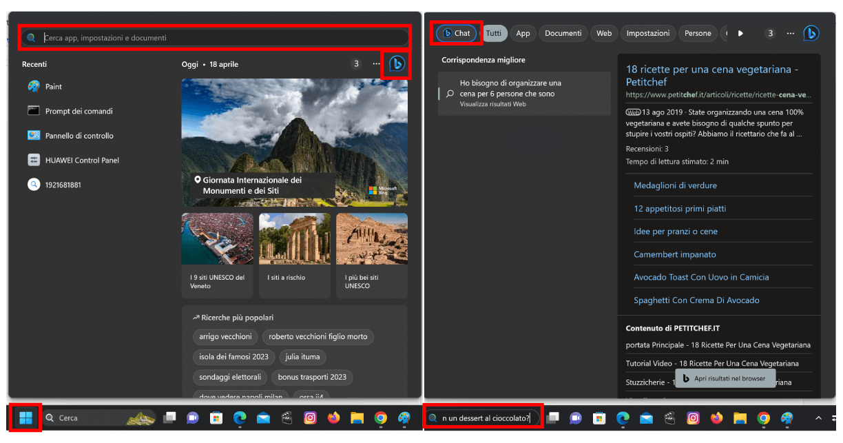 Chat con Microsoft Bing da windows Chat con Microsoft Bing da windows
