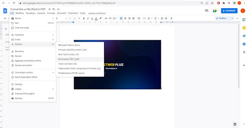 Convertire un file da Word a PDF online