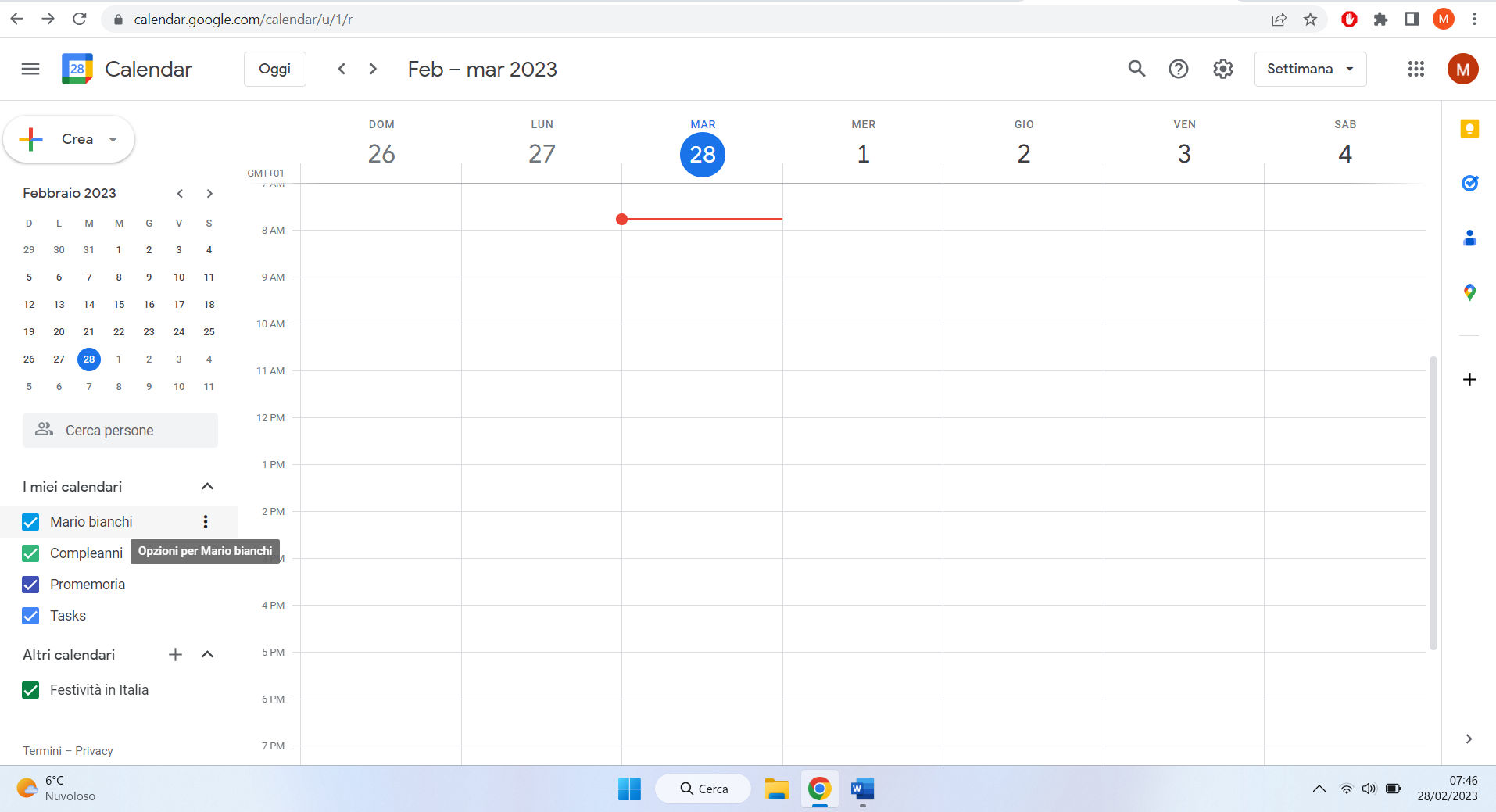 Condividere un calendario di Google esistente Condividere un calendario di Google esistente