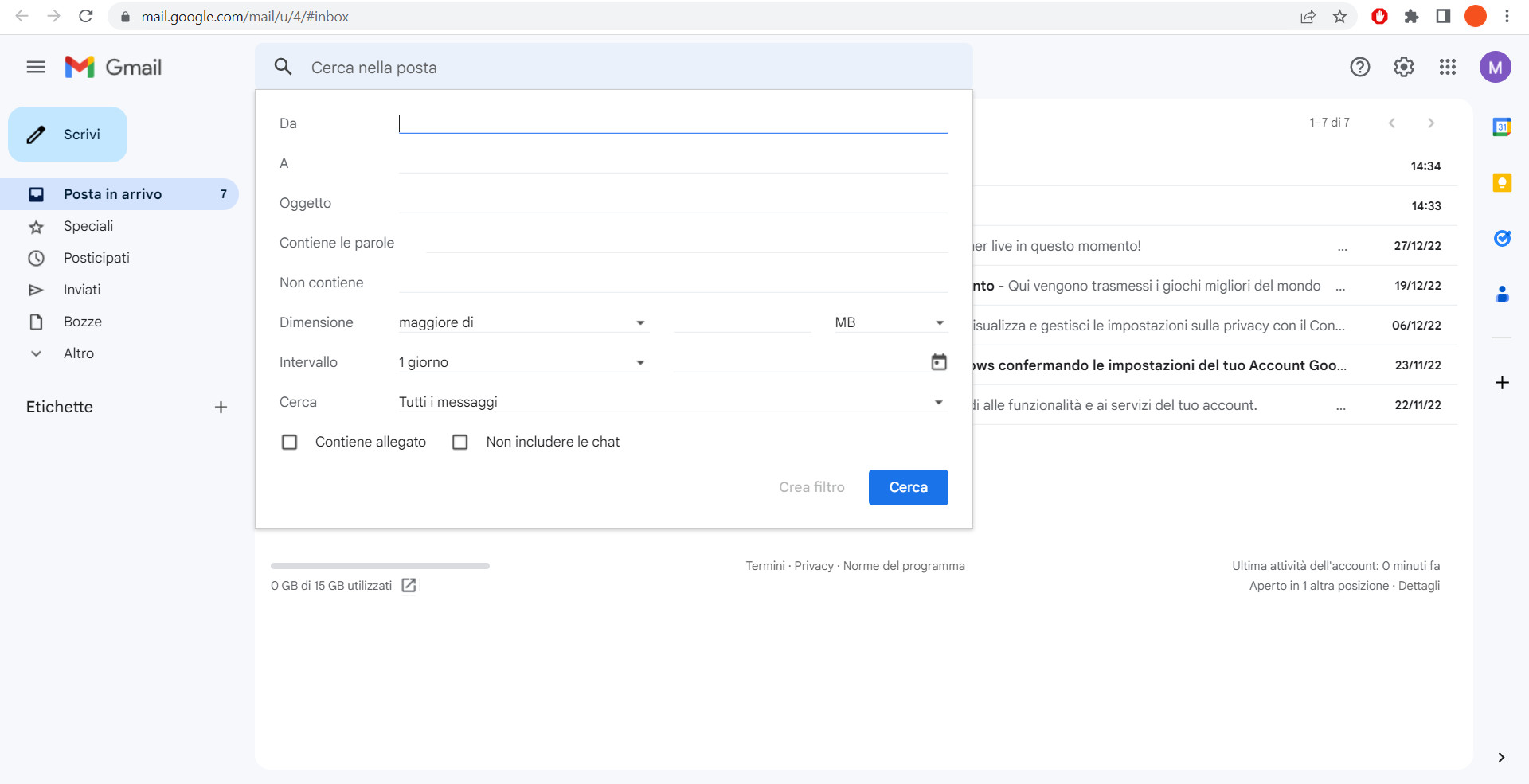 Cancellare tutte le email di Gmail da computer