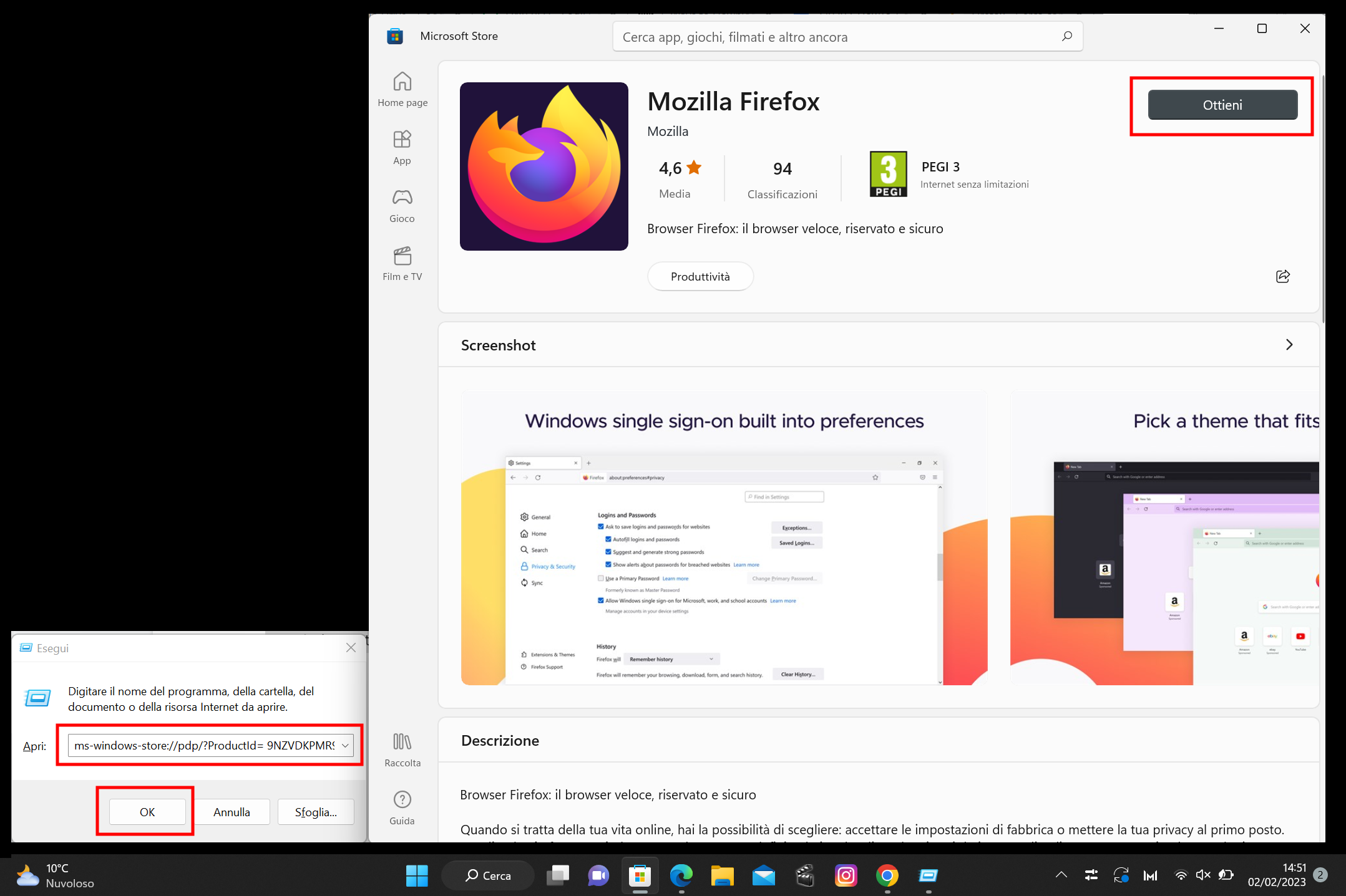 Scarica browser con Microsoft Store Scarica browser con Microsoft Store