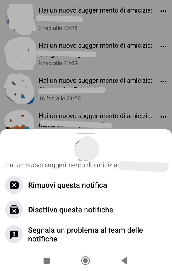 Rimozione notifiche da mobile Facebook Rimozione notifiche da mobile Facebook