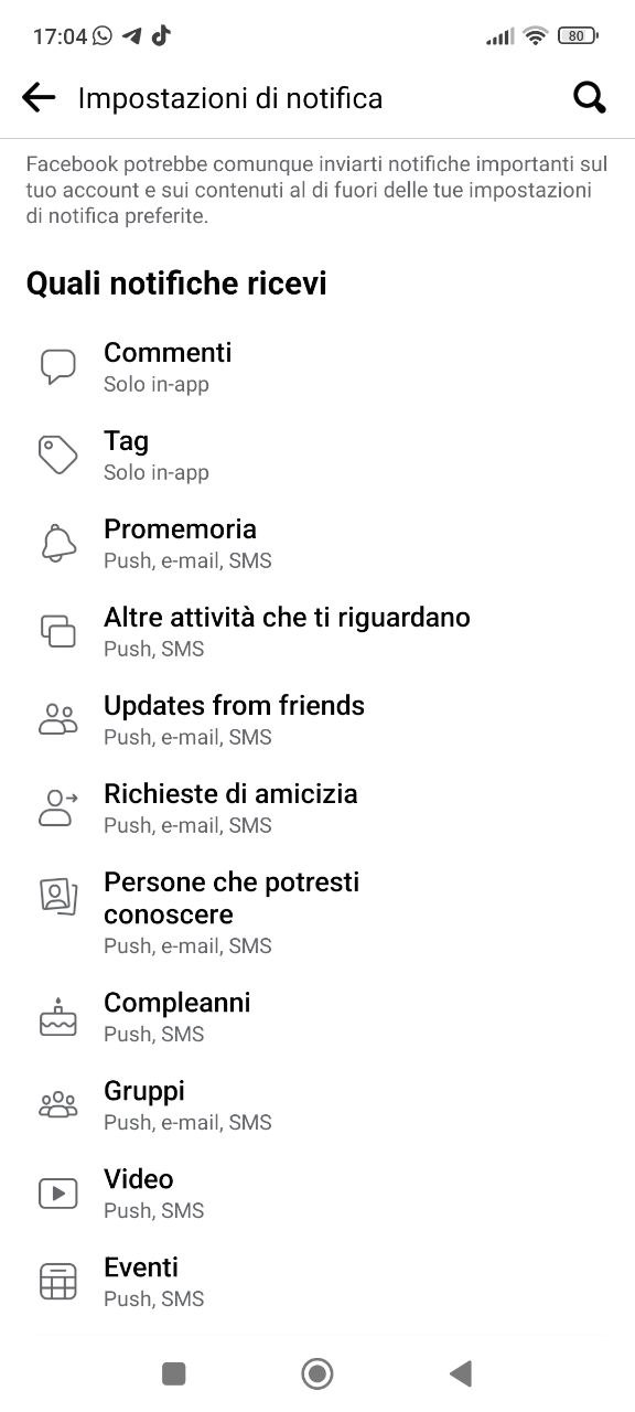 Notifiche Facebook Notifiche Facebook