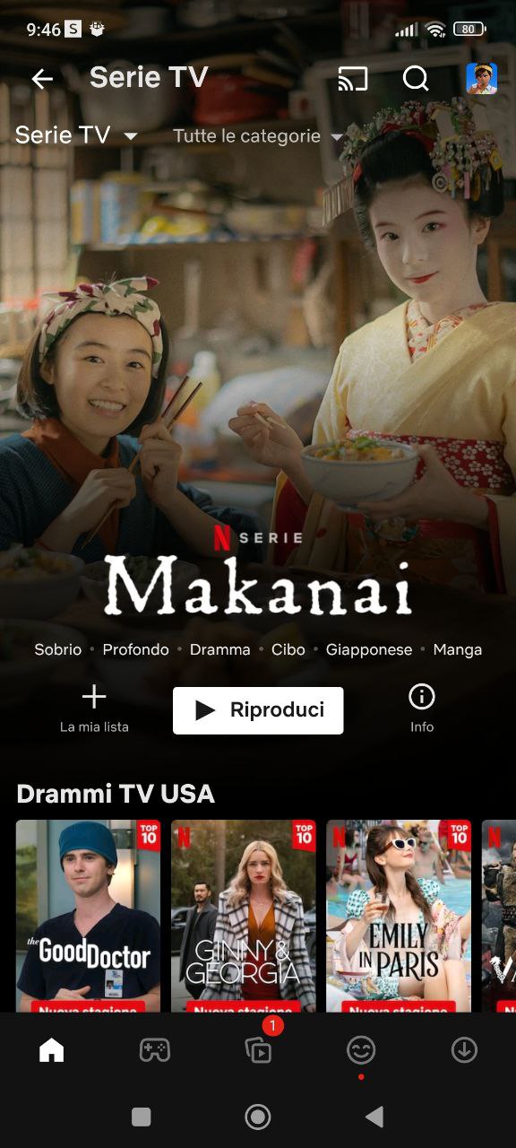 Catalogo Netflix da app