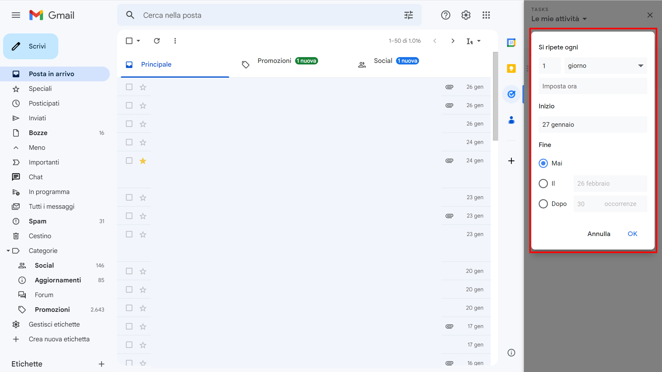 Impostare un promemoria Impostare un promemoria