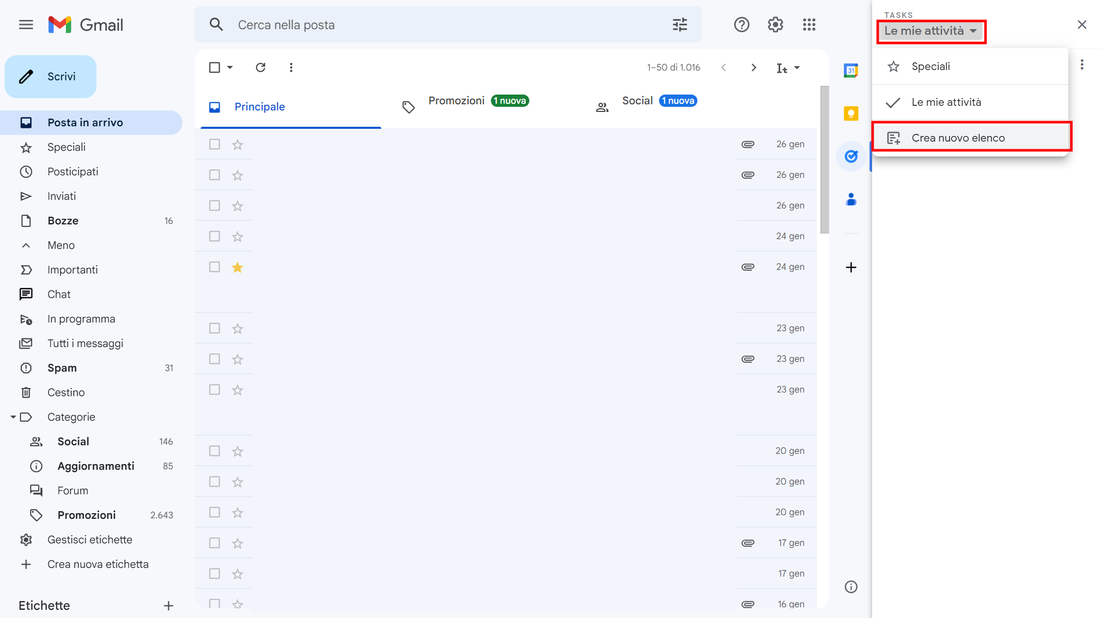 Creare una to do list su Gmail