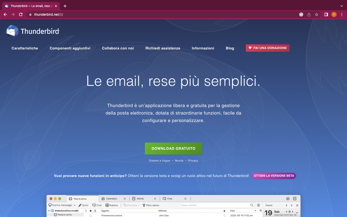 Thunderbird home page Thunderbird home page