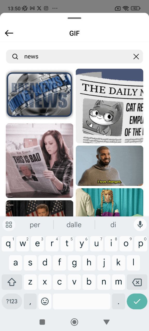 Commentare con una GIF su Instagram