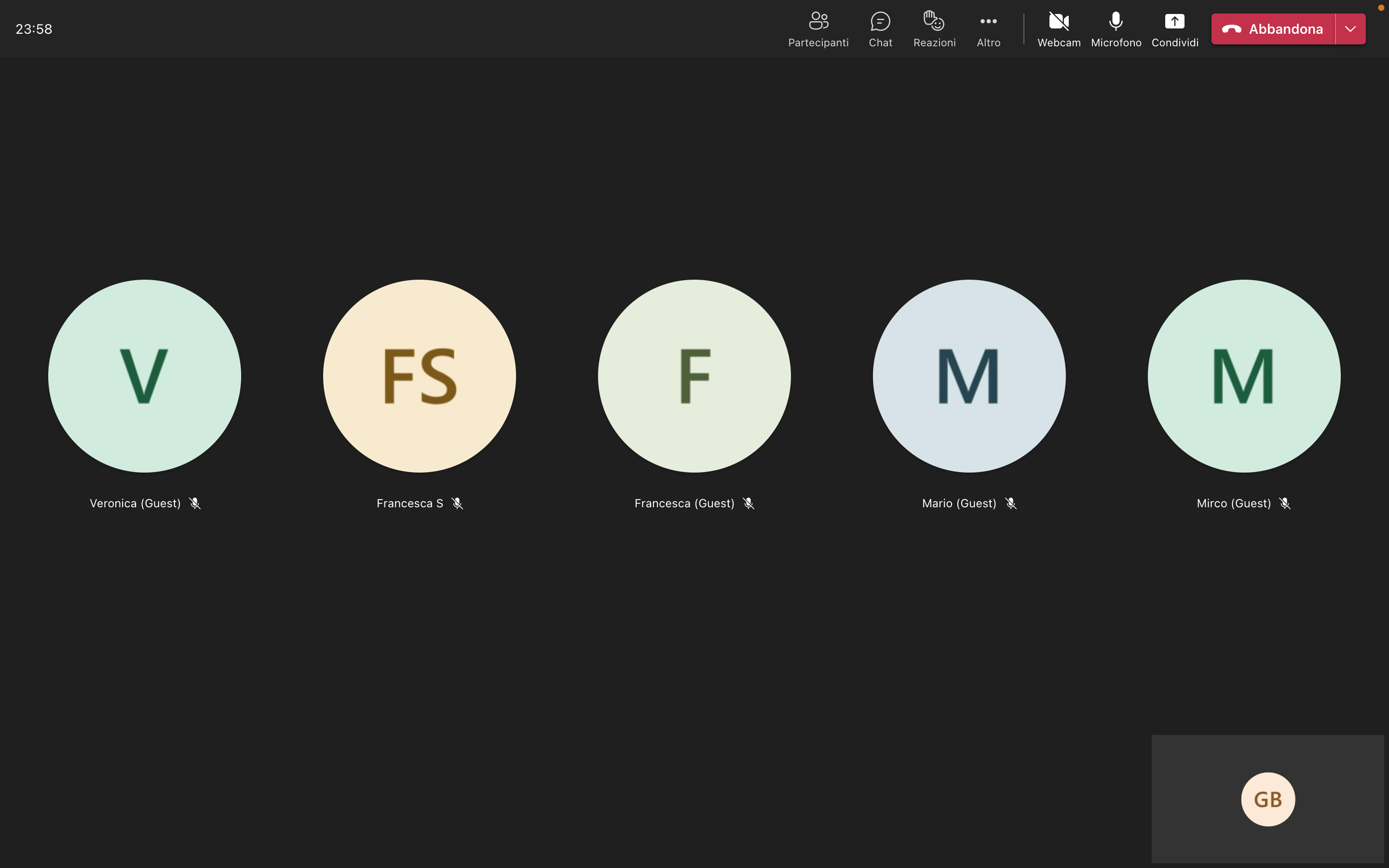 Teams, schermata di accesso alla gallery