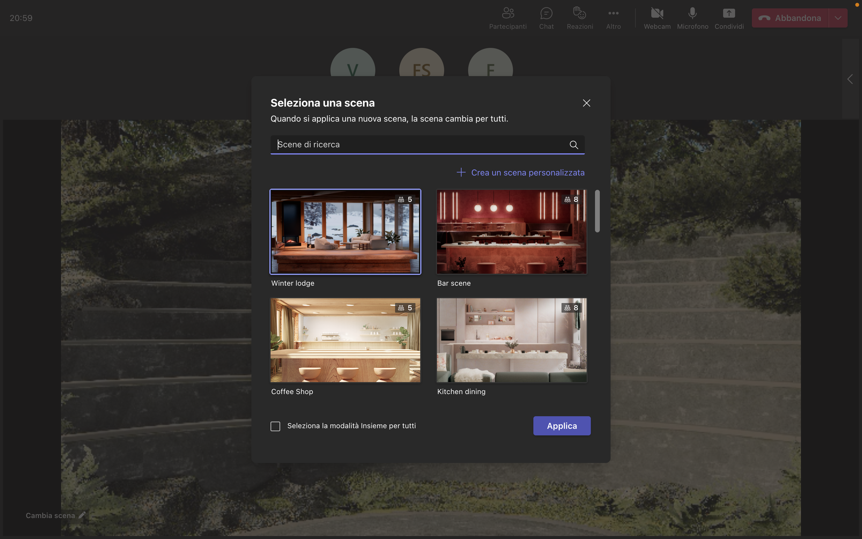 Gallery Teams, modifiche Gallery Teams, modifiche